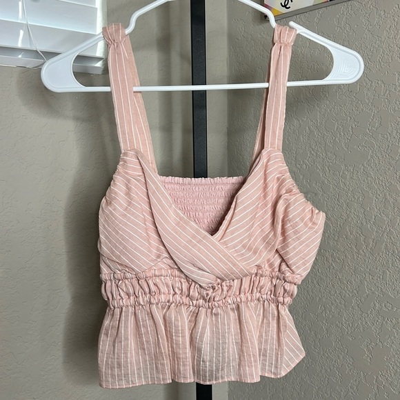 Maeve by Anthropologie NWOT Pink/White Striped Sleeveless Top, Size XS - Picture 1 of 6